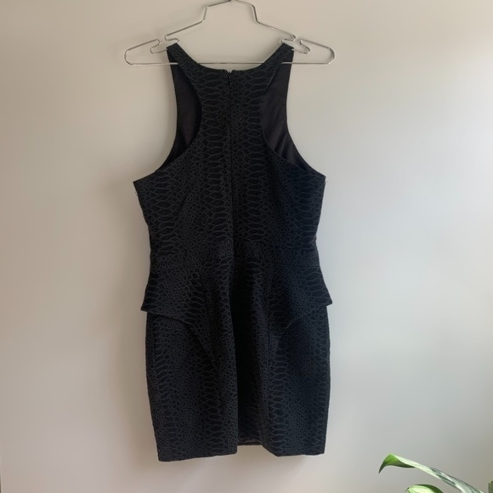 Jay Godfrey Black Snakeskin Mini Dress sz 8 - Picture 6 of 8